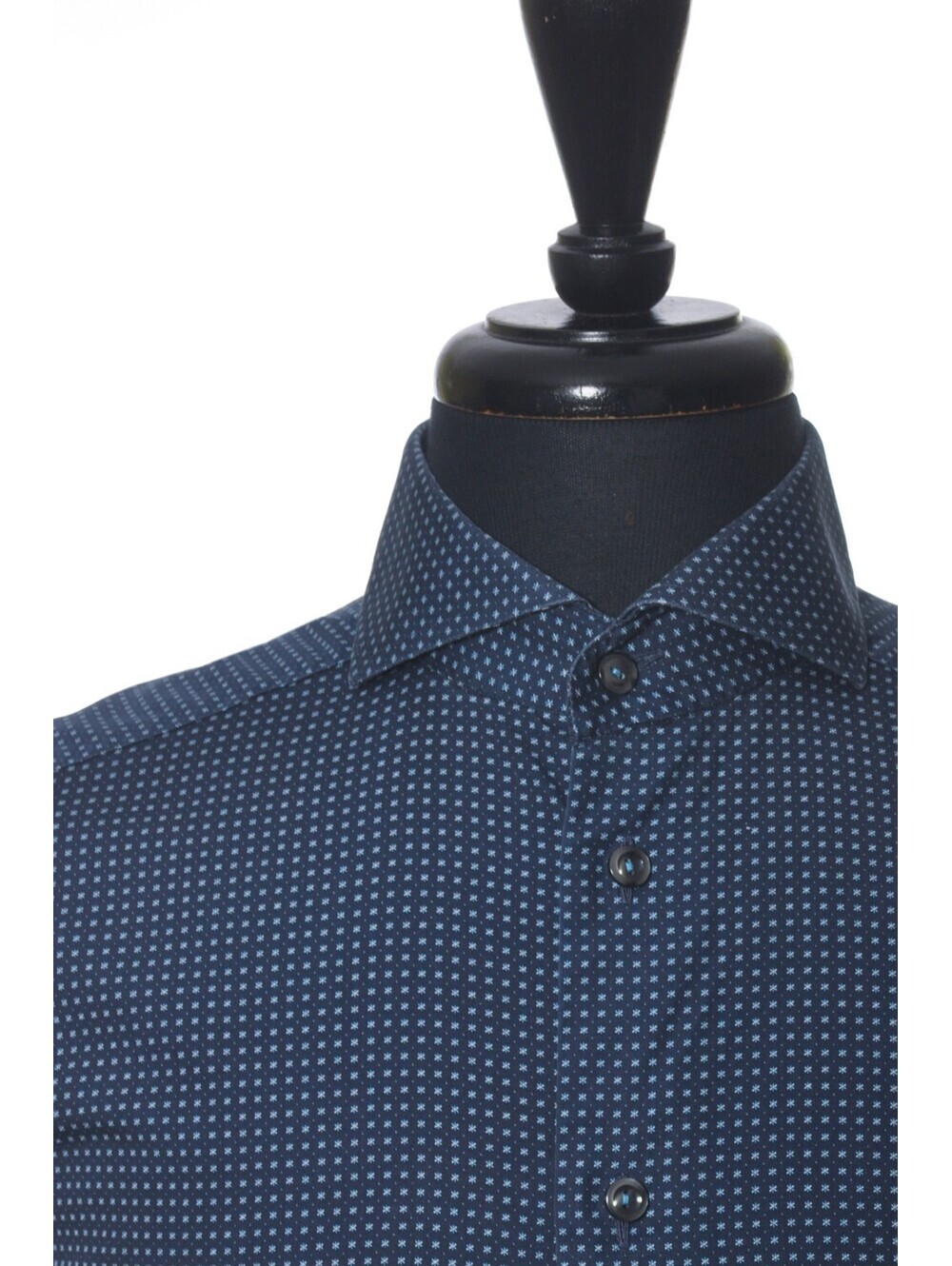 Eton Blue Print Slim Fit Brighton Shirt 15 37483